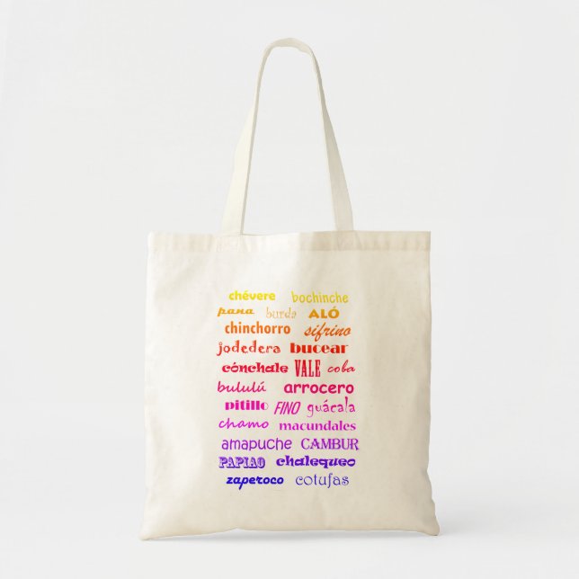 Venezuelan words tote bag (Front)