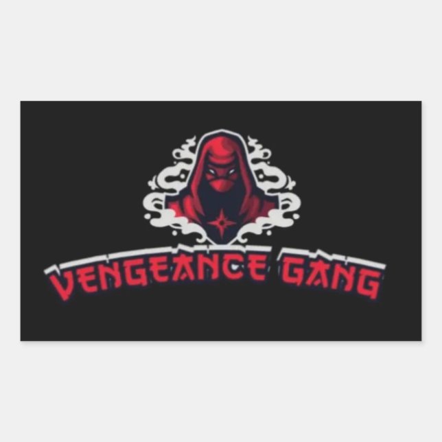 VENGEANCE GANG  RECTANGULAR STICKER (Front)
