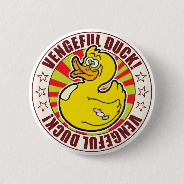 Vengeful Duck 6 Cm Round Badge (Front)
