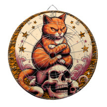 Vengeful Orange Cat, Skulls and Moon