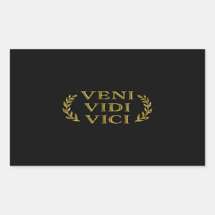 Veni Vidi Vici Funny Game Winner Rectangular Sticker