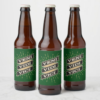 Veni Vidi Vici Green Beer Bottle Label