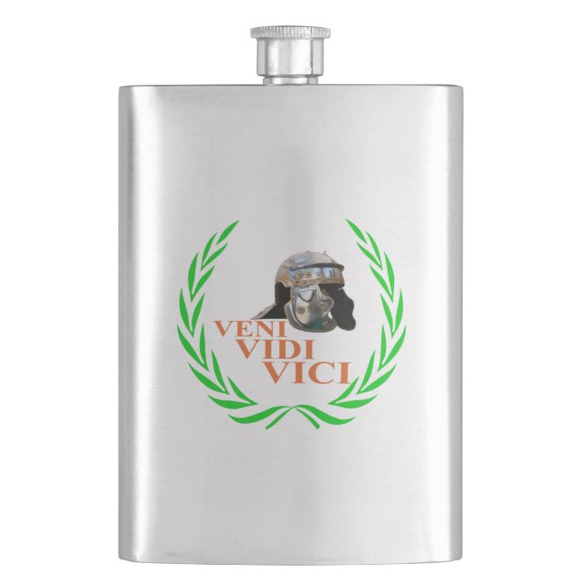 Veni Vidi Vici Hip Flask (Front)
