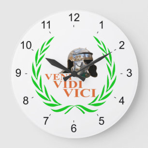 Veni Vidi Vici Large Clock