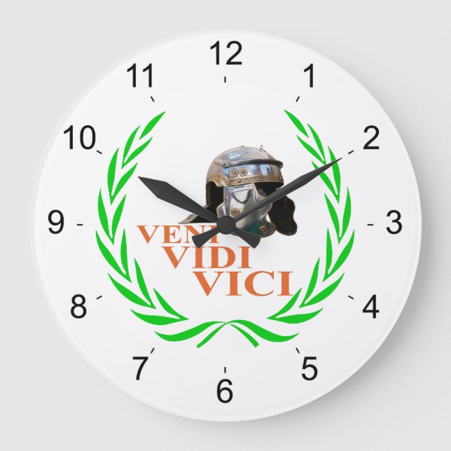 Veni Vidi Vici Large Clock (Front)