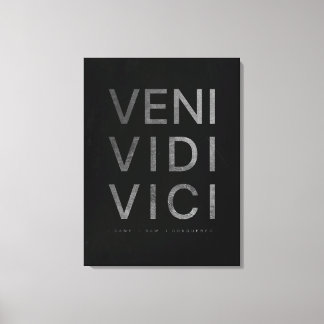 Veni Vidi Vici  | Motivational Quote Canvas Print