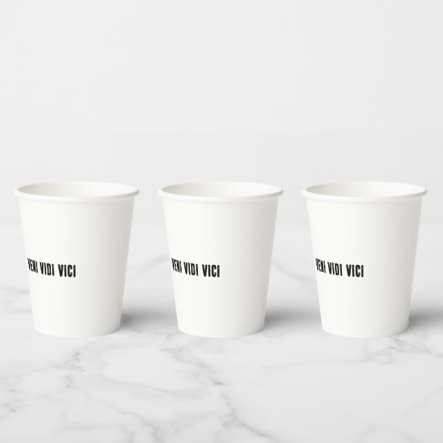 Veni vidi vici paper cups (Multi)