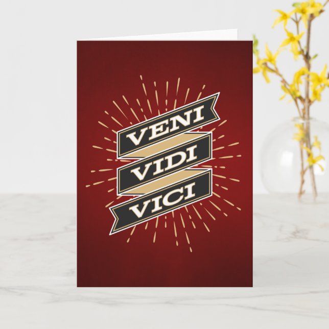 Veni Vidi Vici Red Card (Yellow Flower)