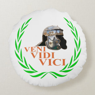 Veni Vidi Vici Round Cushion
