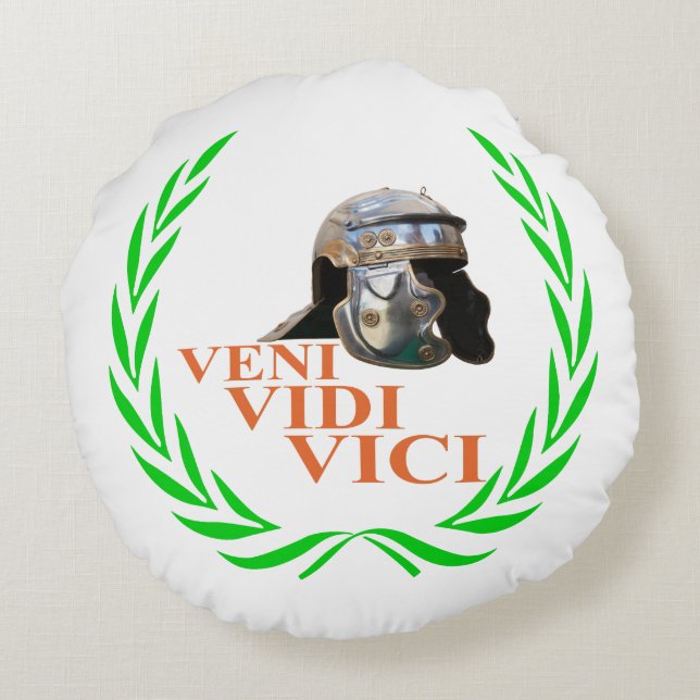 Veni Vidi Vici Round Cushion (Back)