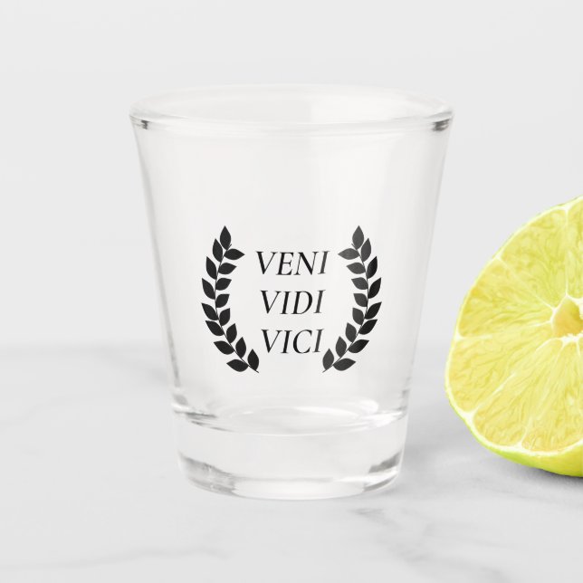 Veni Vidi Vici Shot Glass (Front)