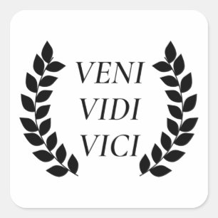 Veni Vidi Vici Square Sticker