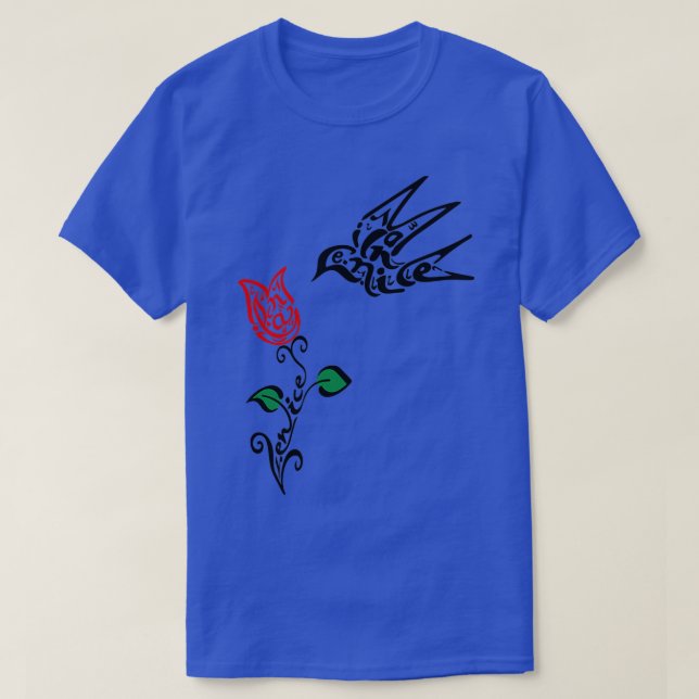 Venice and Milan with unique beautiful calligraphy T-Shirt (Design Front)