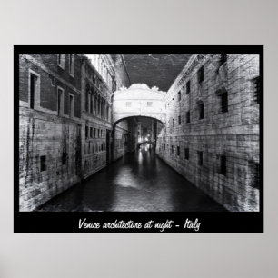 Venice - Architecture at Night No.1 (Poster) Poster