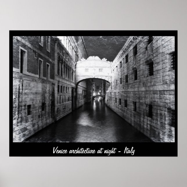 Venice - Architecture at Night No.1 (Poster) Poster (Front)