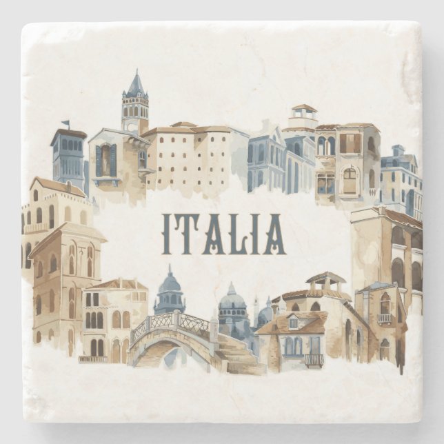 Venice Architecture Bridge of Sighs Stone Coaster (Front)