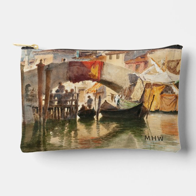 Venice Art custom monogram Accessory Pouch (Front)