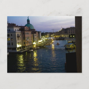 Venice at night postcard