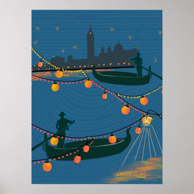 Venice at Night Poster (Front)