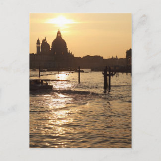 Venice at sunset postcard