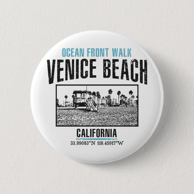 Venice Beach 6 Cm Round Badge (Front)