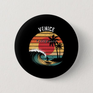 Venice Beach California Beach Surfing 6 Cm Round Badge