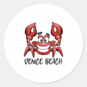 Venice Beach California Florida Vacation Group Tri Classic Round Sticker