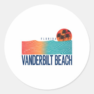 Venice Beach California Men Surfing Women Classic Round Sticker