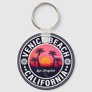 Venice Beach California Retro Sunset Souvenirs 60s Key Ring