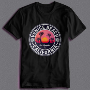 Venice Beach California Retro Sunset Souvenirs 60s T-Shirt