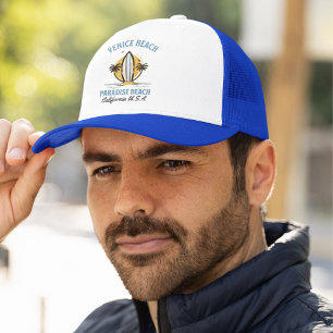 Venice Beach California Retro Surf Design Trucker Hat