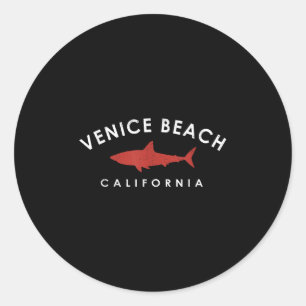 Venice Beach California Shark Vacation Souvenir Vi Classic Round Sticker