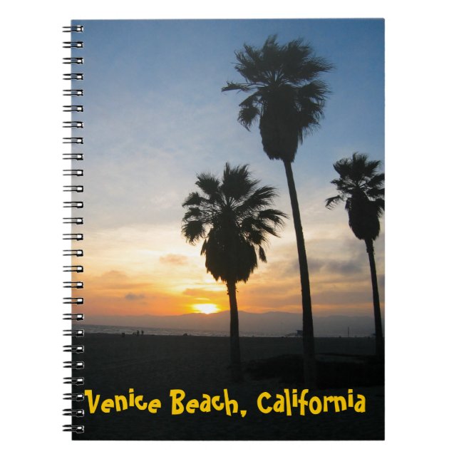 Venice Beach California Sunset Notebook (Front)