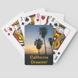 Venice Beach California Sunset Playing Cards