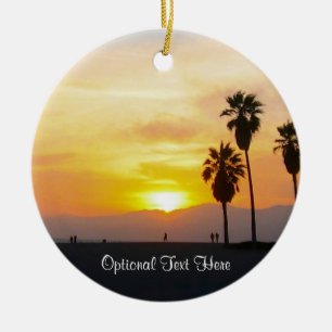 Venice Beach California Sunset Souvenir Ceramic Or Ornament