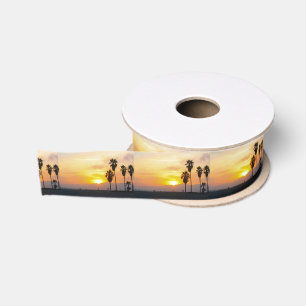 Venice Beach California Sunset Souvenir Grosgrain Ribbon