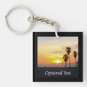Venice Beach California Sunset Souvenir Keychain