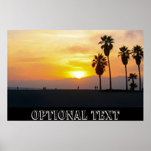 Venice Beach California Sunset Souvenir Poster