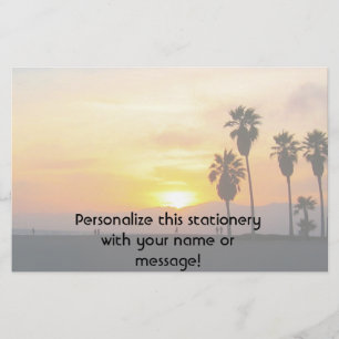 Venice Beach California Sunset Souvenir Stationery