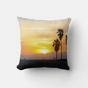 Venice Beach California Sunset Souvenir Throw Pill Cushion