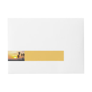 Venice Beach California Sunset Souvenir Wraparound Address Label