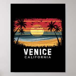 Venice Beach California Surfboard Beach Poster