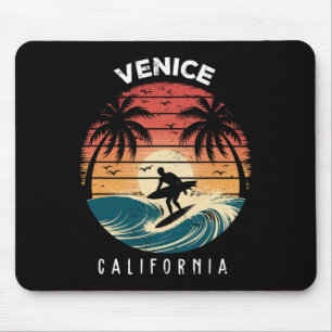 Venice Beach California Surfboard Waves Beach Mouse Pad