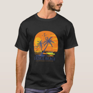 Venice Beach California Vacation , Palm Tree T T-Shirt