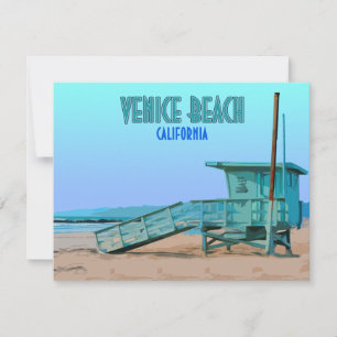 Venice Beach California Vintage Flat Card