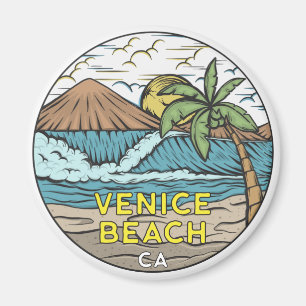 Venice Beach California Vintage Magnet