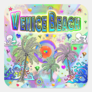 Venice Beach Deep Dream Sticker
