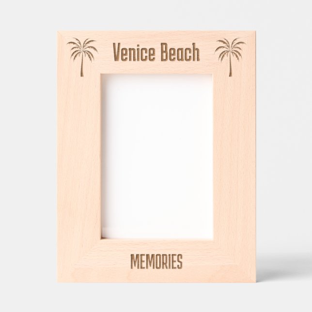 Venice Beach Florida Laser Engraved frame (Front)
