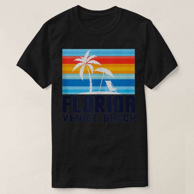 Venice Beach Florida Umbrella Beach Chair Venice R T-Shirt (Design Front)