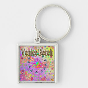 Venice Beach Lucky Golden Keychain